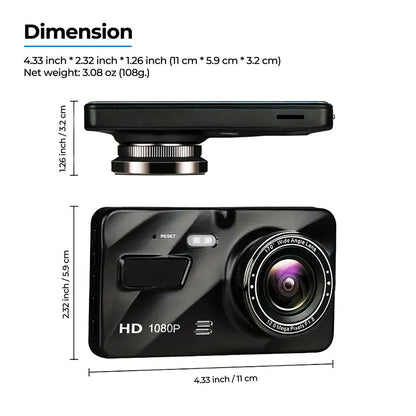 Dash Cam Dual UHD con Visione Notturna e Monitoraggio Parcheggio