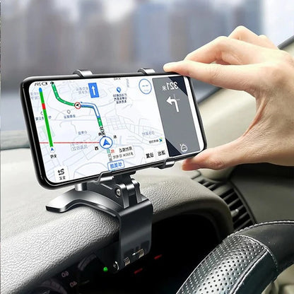 Autotelefoonhouder 360 graden rotatiebevestiging Snelle klem Dashboard telefoonhouder TikTok viraal herfst 2025 cadeau-idee