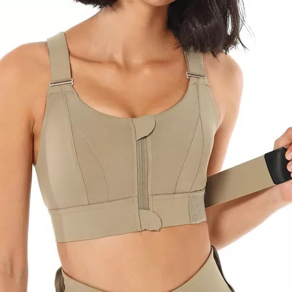 High Support Sports Bra Front Zipper Moisture Wicking Gym Activewear Fall Fitness 2026