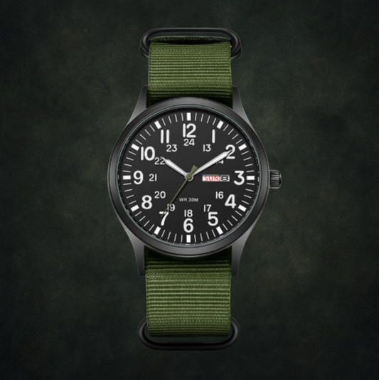 Adventure Men’s Watch – Waterproof, Scratch-Resistant, Nylon Strap, Rugged Outdoor Design