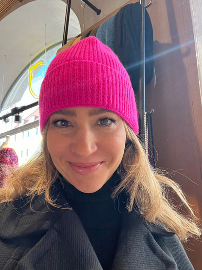 Warm Cozy Women’s Beanie - Folded Cuff, Ribbed Knit, Winter