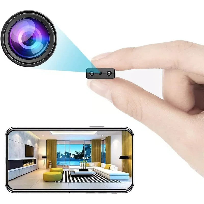 Micro cámara HD con audio visión nocturna interior 2025