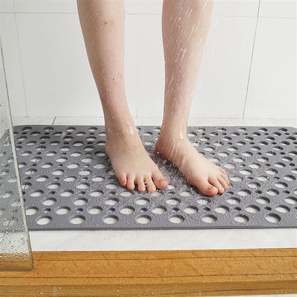 Non-Slip Antibacterial Shower Mat with Suction Cups | Safe & Hygienic Bathing Solution for Families