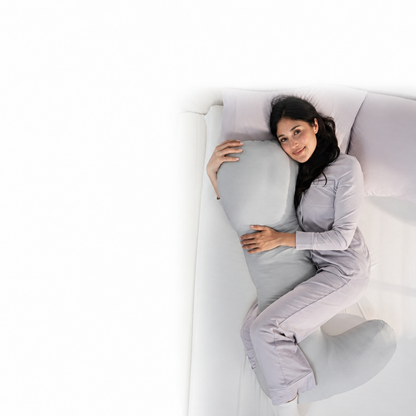Body Pillow for Side Sleepers With Dual-Wave Cushioning and Extended Leg Support