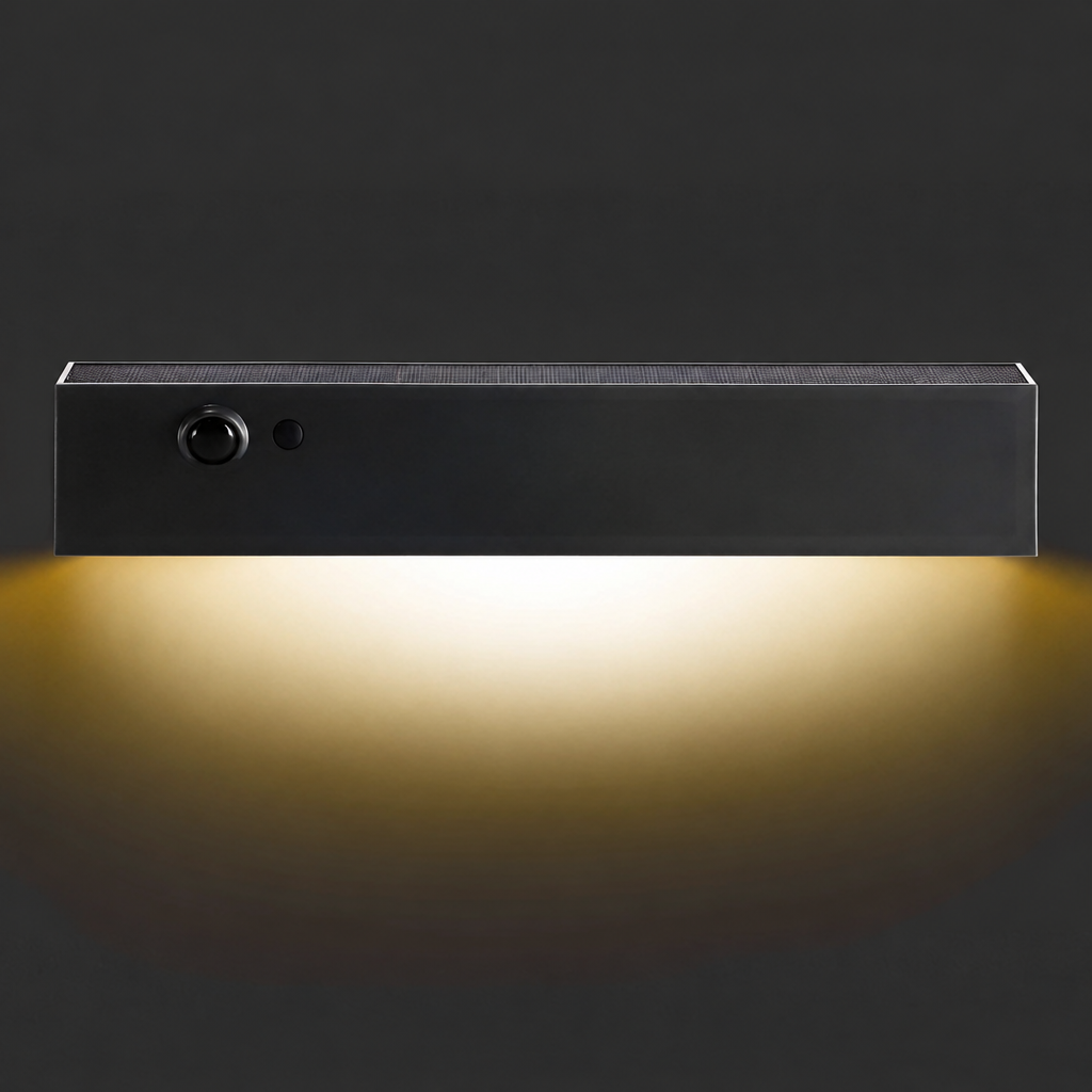 Solar Wall Light with Motion Sensor, Up to 1000 Lumens, 4 Modes for Outdoor Walkways and Patios