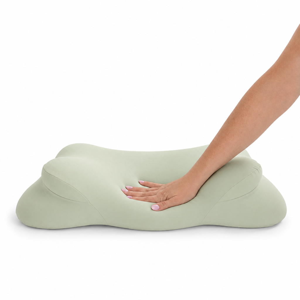 Ergonomic Pillow with 6 Sleep Zones and Dual-Height Support for Side, Back and Stomach Sleepers