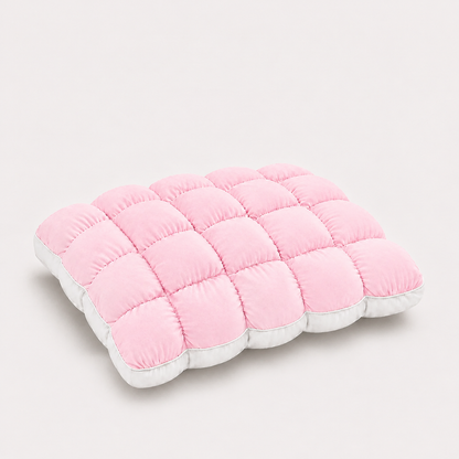 Bed Pillow with Pocket-Quilted Loft and Brushed Polyester Surface, Standard UK Pillowcase Fit