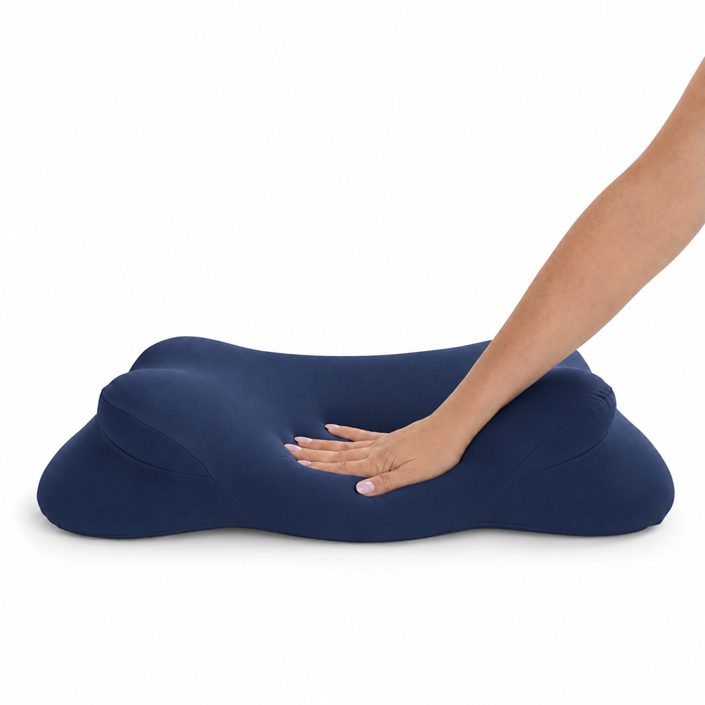 Ergonomic Pillow with 6 Sleep Zones and Dual-Height Support for Side, Back and Stomach Sleepers