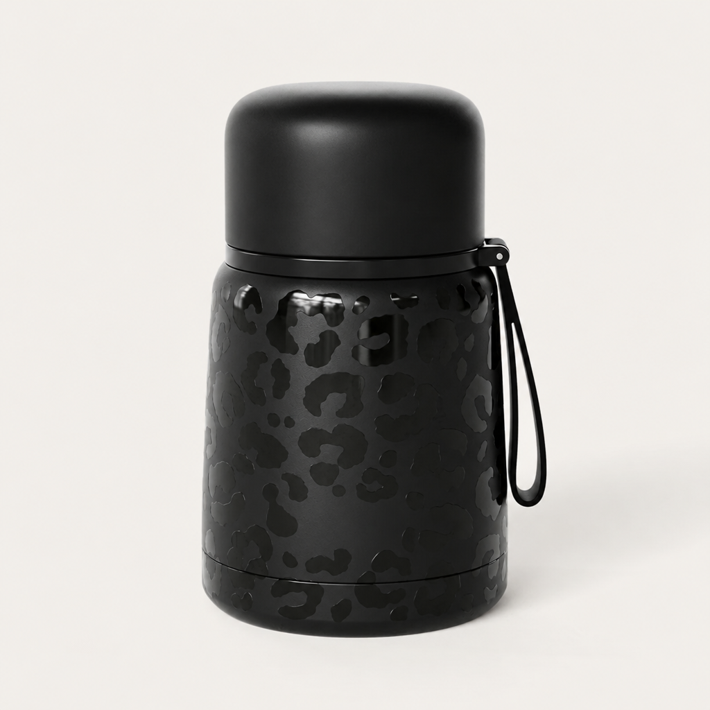 Food Flask with Stainless Steel Spork, Leakproof Stainless Steel Container for Lunch