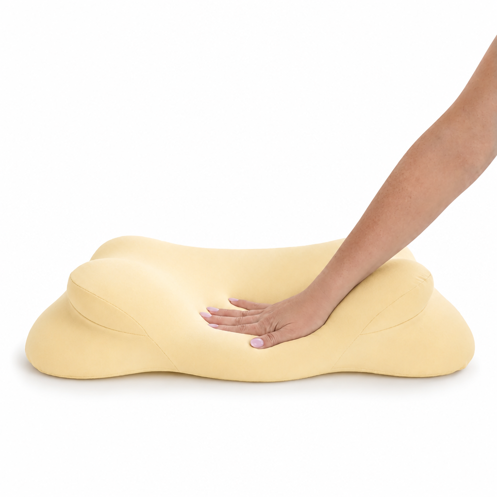 Ergonomic Pillow with 6 Sleep Zones and Dual-Height Support for Side, Back and Stomach Sleepers