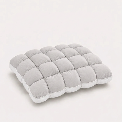 Bed Pillow with Pocket-Quilted Loft and Brushed Polyester Surface, Standard UK Pillowcase Fit