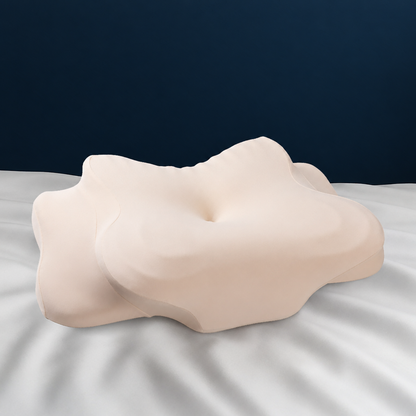 Contour Memory Foam Pillow with Center Recess and Breathable Cover for Back and Side Sleepers