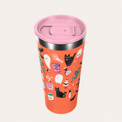 Insulated Travel Tumbler with Sip and Straw Lids, 500 mL SHO Calix for Hot and Cold Drinks