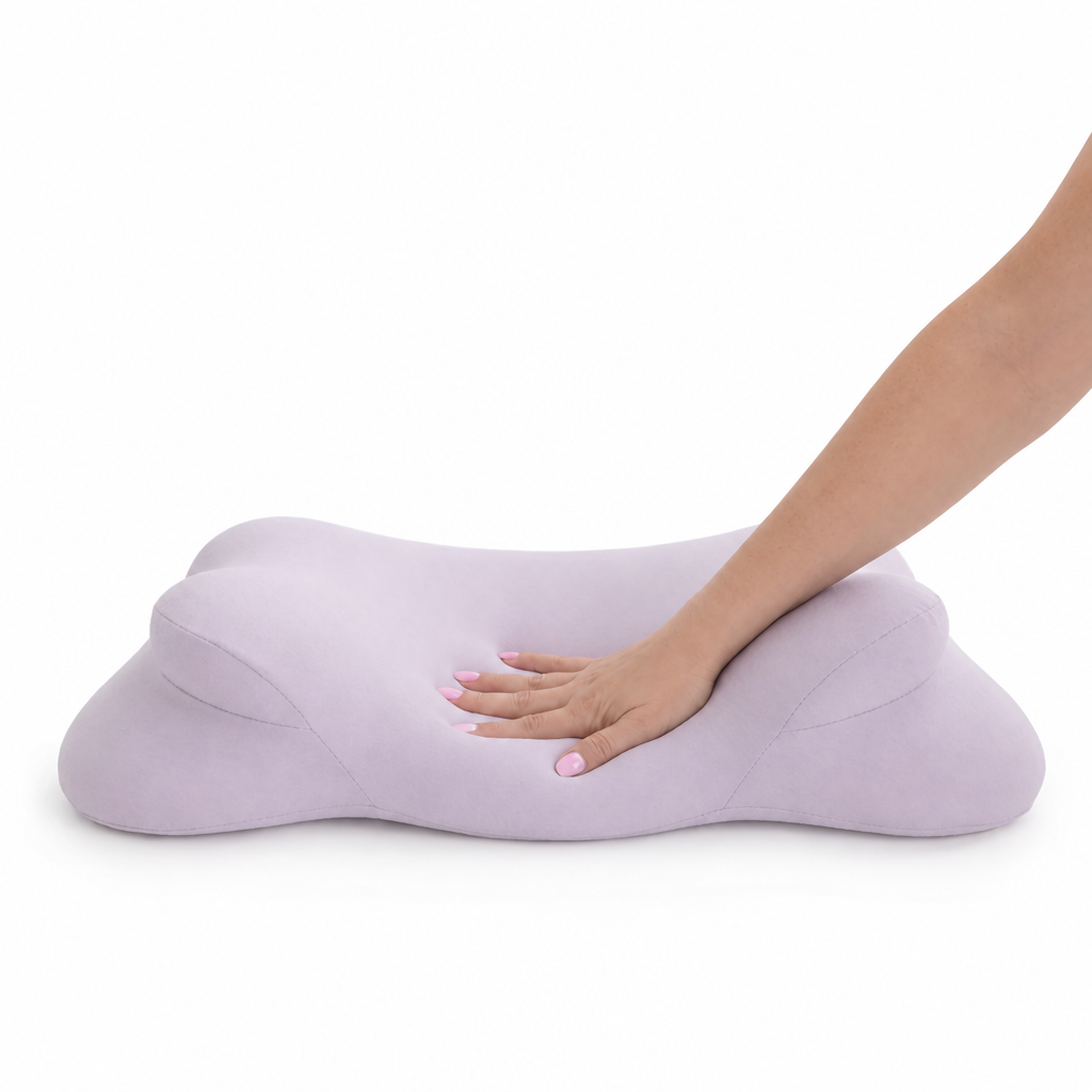 Ergonomic Pillow with 6 Sleep Zones and Dual-Height Support for Side, Back and Stomach Sleepers