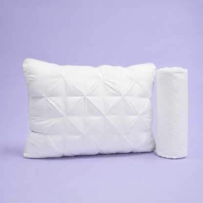 Bed Pillow with Dual-Layer Fill, Extra-Fluffy Plush Feel and Machine-Washable Care