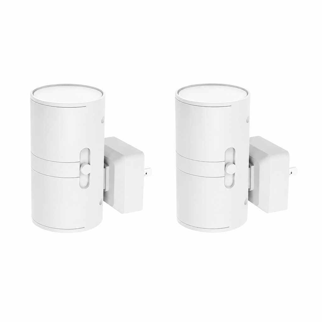 Plug-In Night Light with Dimmable Up-and-Down Lighting, 2-, 4-, or 8-Packs