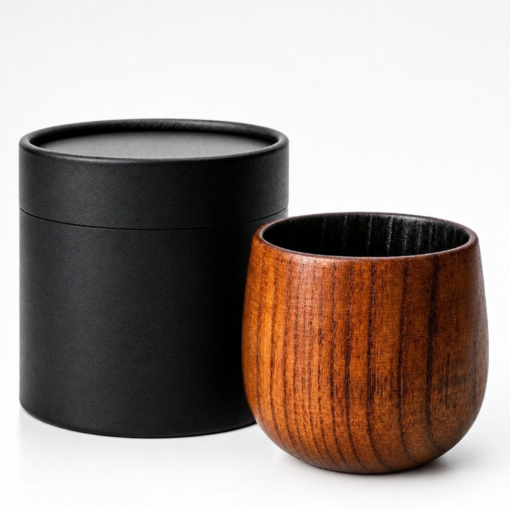 Wooden Whiskey Cup, Handcrafted With Flame-Charred or Uncharred Interior Options