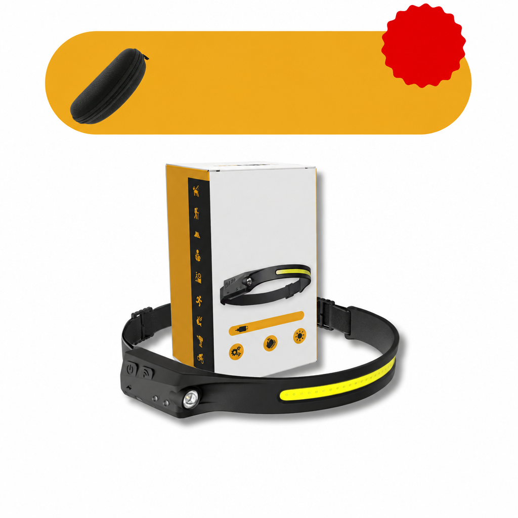 LED Headlamp with 230° Wide-Angle Light, USB-C Rechargeable for DIY and Camping