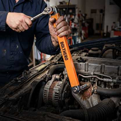 Offset Extension Wrench, Chain-Driven, 15.4-Inch Length for Tight-Space Socket Access
