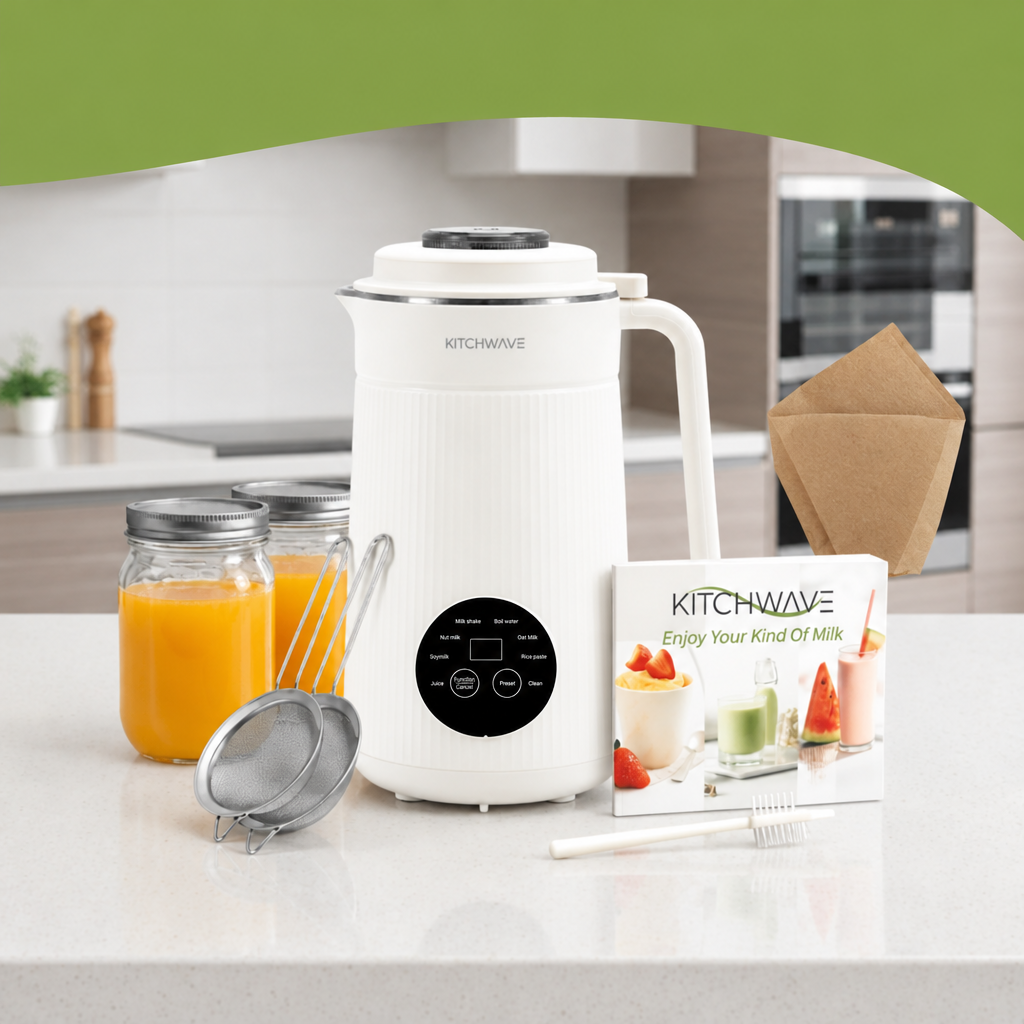 Nut Milk Maker Bundle with 8 Settings, 40 oz Stainless Steel Jug and Heated Cleaning