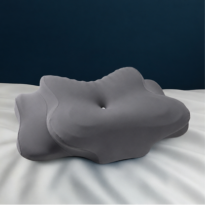 Contour Memory Foam Pillow with Center Recess and Breathable Cover for Back and Side Sleepers