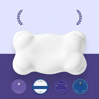 Ergonomic Pillow with 6 Sleep Zones and Dual-Height Support for Side, Back and Stomach Sleepers