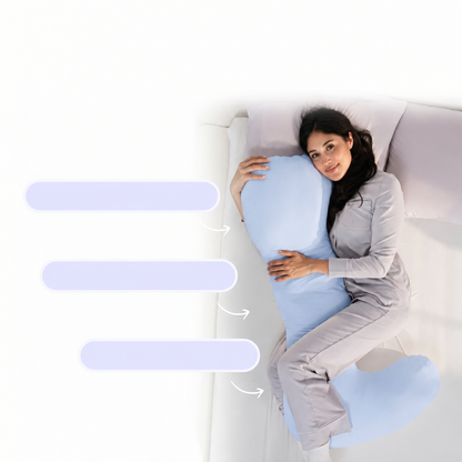 Body Pillow for Side Sleepers With Dual-Wave Cushioning and Extended Leg Support