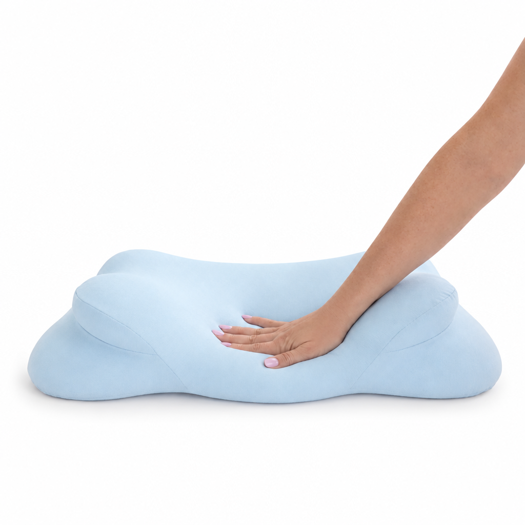 Ergonomic Pillow with 6 Sleep Zones and Dual-Height Support for Side, Back and Stomach Sleepers