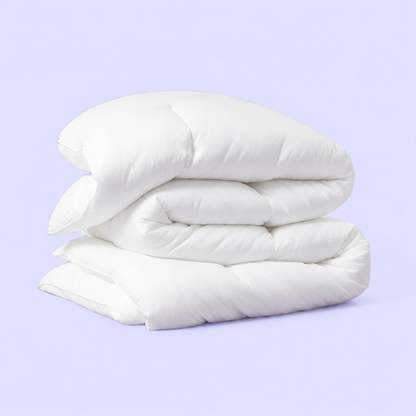 Comforter with Double-Stuffed Loft and Soft Fabric, Machine Washable Bedding