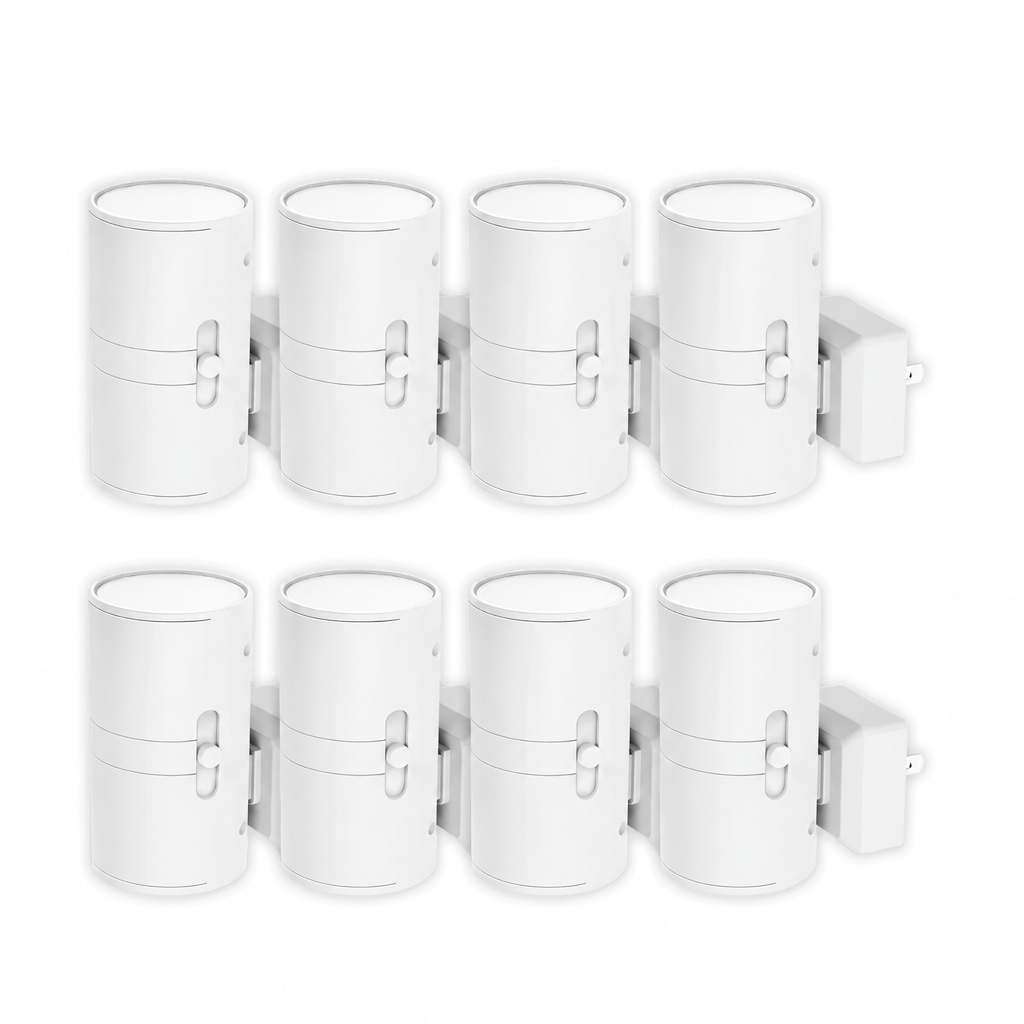 Plug-In Night Light with Dimmable Up-and-Down Lighting, 2-, 4-, or 8-Packs