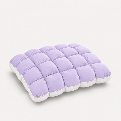 Bed Pillow with Pocket-Quilted Loft and Brushed Polyester Surface, Standard UK Pillowcase Fit