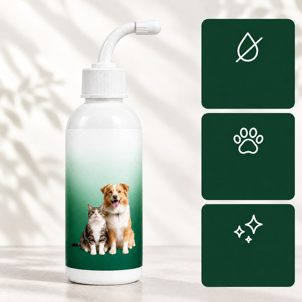 Pet Ear Cleaner for Dogs and Cats, Alcohol-Free Deodorizing Rinse, 3.38 fl oz