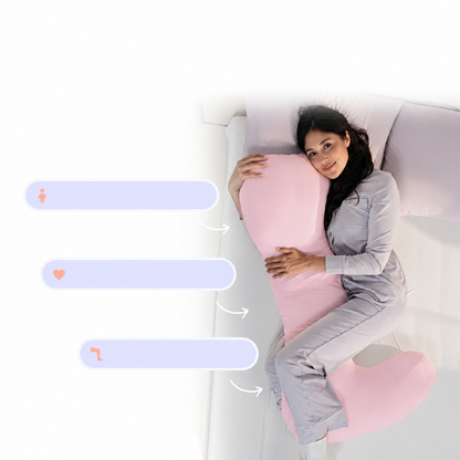 Body Pillow for Side Sleepers With Dual-Wave Cushioning and Extended Leg Support