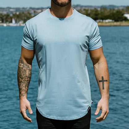 Sporty Fit Men's T-Shirt with Breathable Fabric and Seamless Design for Gym and Casual Wear-3