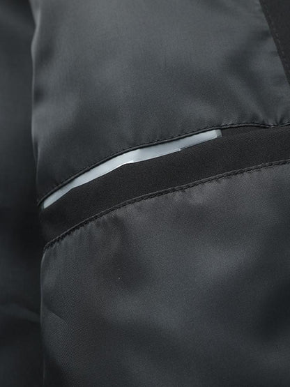 Lightweight Men's Puffer Jacket - High Collar, Polyester