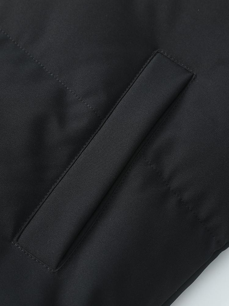 Lightweight Men's Puffer Jacket - High Collar, Polyester