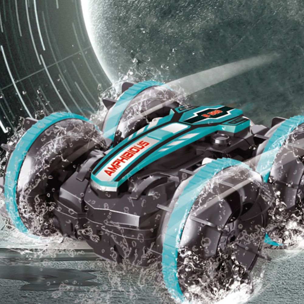 Véhicule de cascade télécommandé tout-Terrain-voiture à dérive Double face avec roues LED, jouet d'aventure en plein air pour garçons