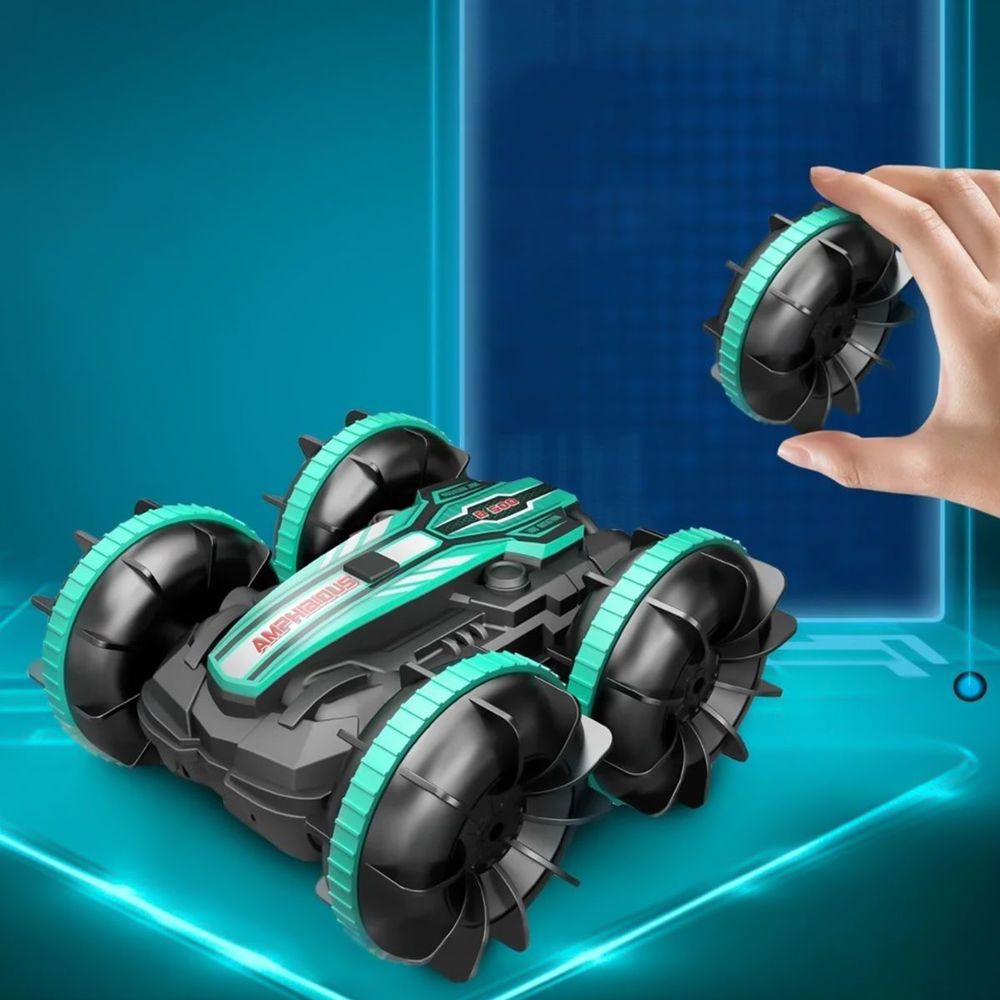 Véhicule de cascade télécommandé tout-Terrain-voiture à dérive Double face avec roues LED, jouet d'aventure en plein air pour garçons