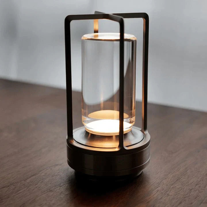 Luxury Crystal Lantern Lamp - Award-Winning Scandinavian & Japanese Design, Touch Control, Wireless Elegance