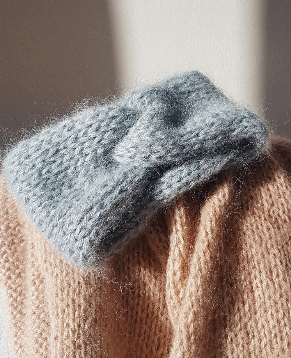 Soft Cozy Womens Knitted Headband - Twisted Mohair Warmth