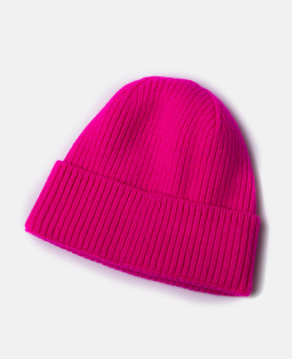 Warm Cozy Women’s Beanie - Folded Cuff, Ribbed Knit, Winter