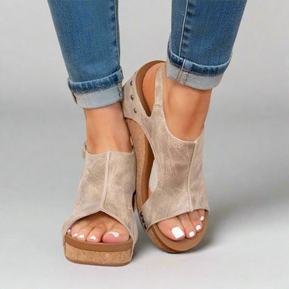 Variant image for Orthopedic Vegan Leather Sandals for Flat Feet with Pain Relief and Comfortable Fit, Purple, Easy On/Off Velcro Closure-13