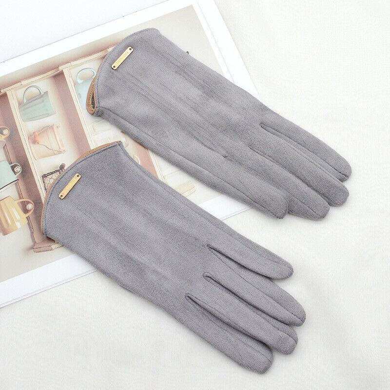 Soft Timeless Women Suede Gloves - Fitted, Cashmere Lined