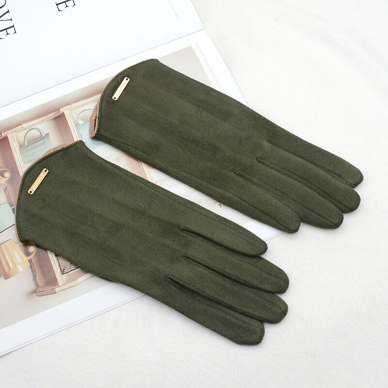 Soft Timeless Women Suede Gloves - Fitted, Cashmere Lined