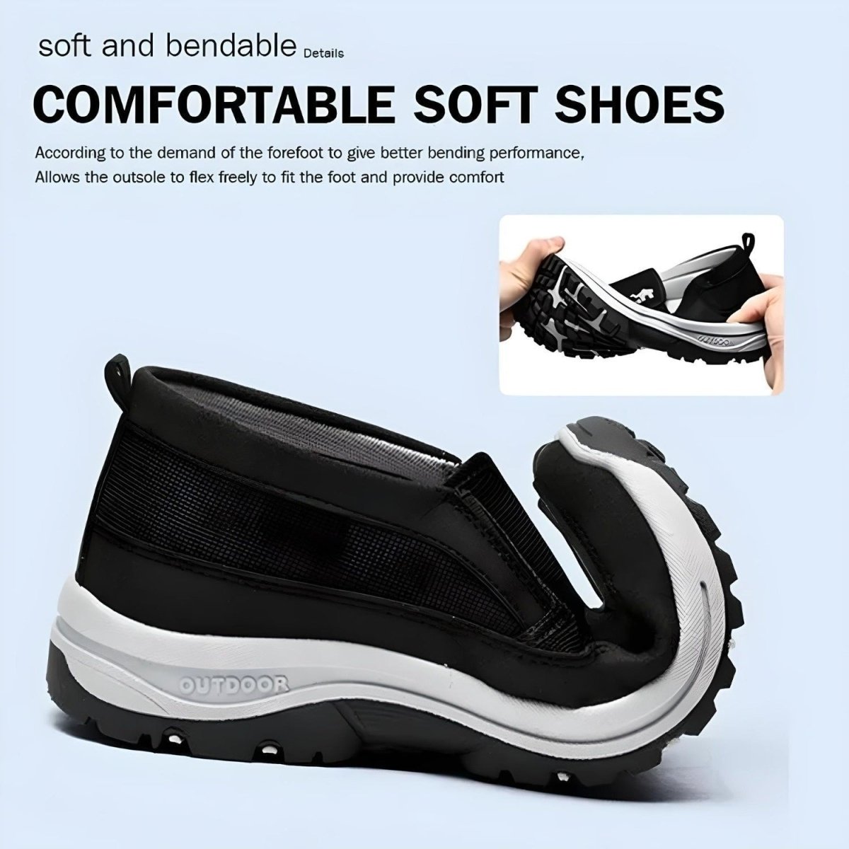 Comfortable Breathable Walking Shoes for Men with Memory Foam Insole, Non-Slip Outsole, Ideal for All-Day Wear-2
