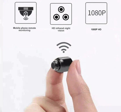 Mini WiFi Kamera 1080P Natvision Bevægelsesalarmer Fjernbetjening Nem App Opsætning Hjemmesikkerhed 2025