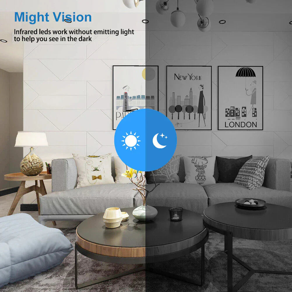 Mini WiFi Kamera 1080P Natvision Bevægelsesalarmer Fjernbetjening Nem App Opsætning Hjemmesikkerhed 2025