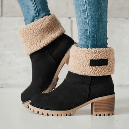 Insulating Women’s Winter Boots - Mid Calf Suede Cozy Lining