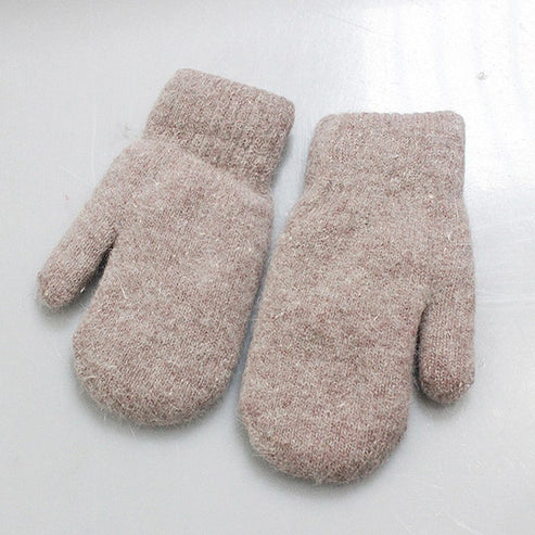 Warm Women Mittens - Ribbed Cuff Plush Faux Fur, Winter