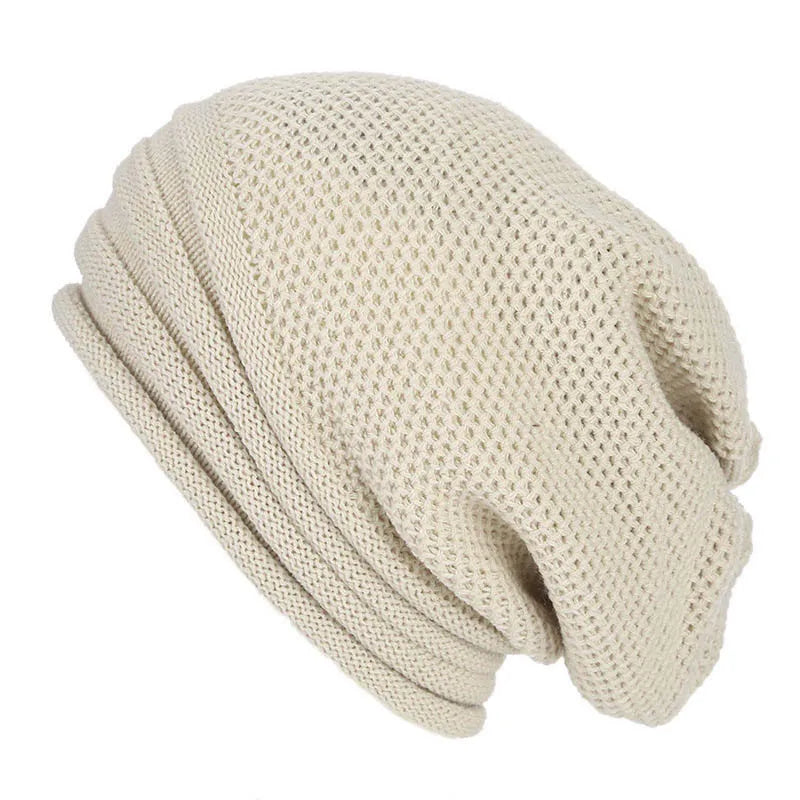Oversized Women's Knitted Beanie - Slouchy Wool Winter